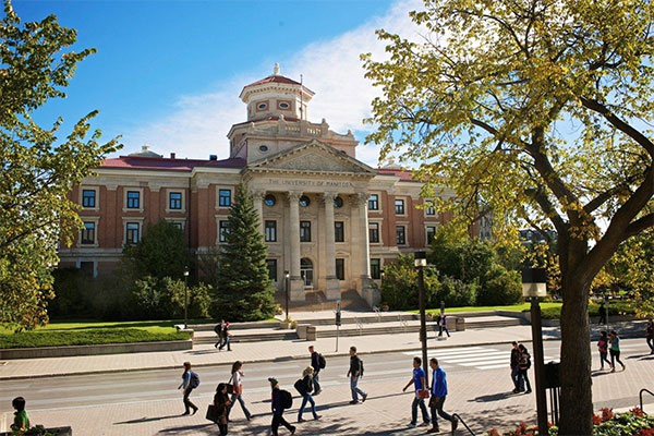 The administration building at the University of Manitoba